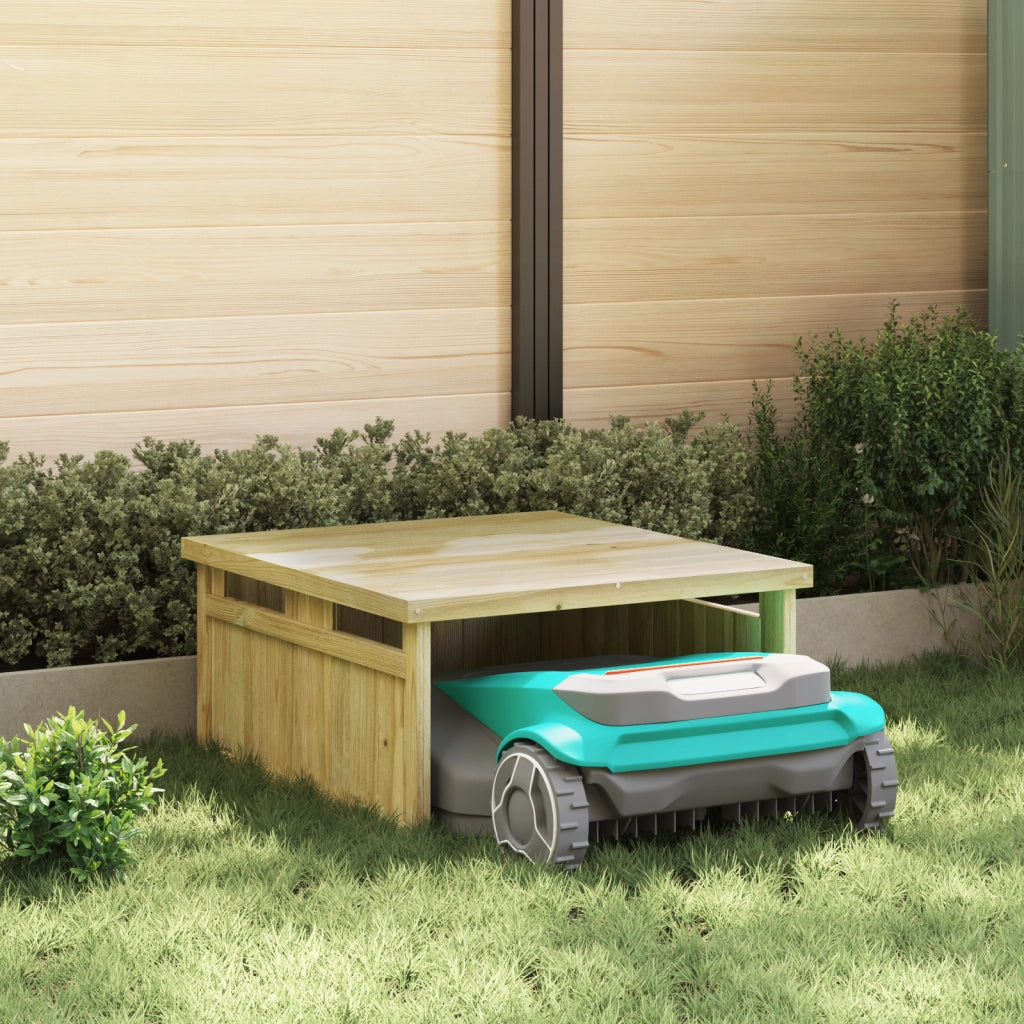 Garage per tosaerba robot 70x80x38 cm Legno impregnato di pino