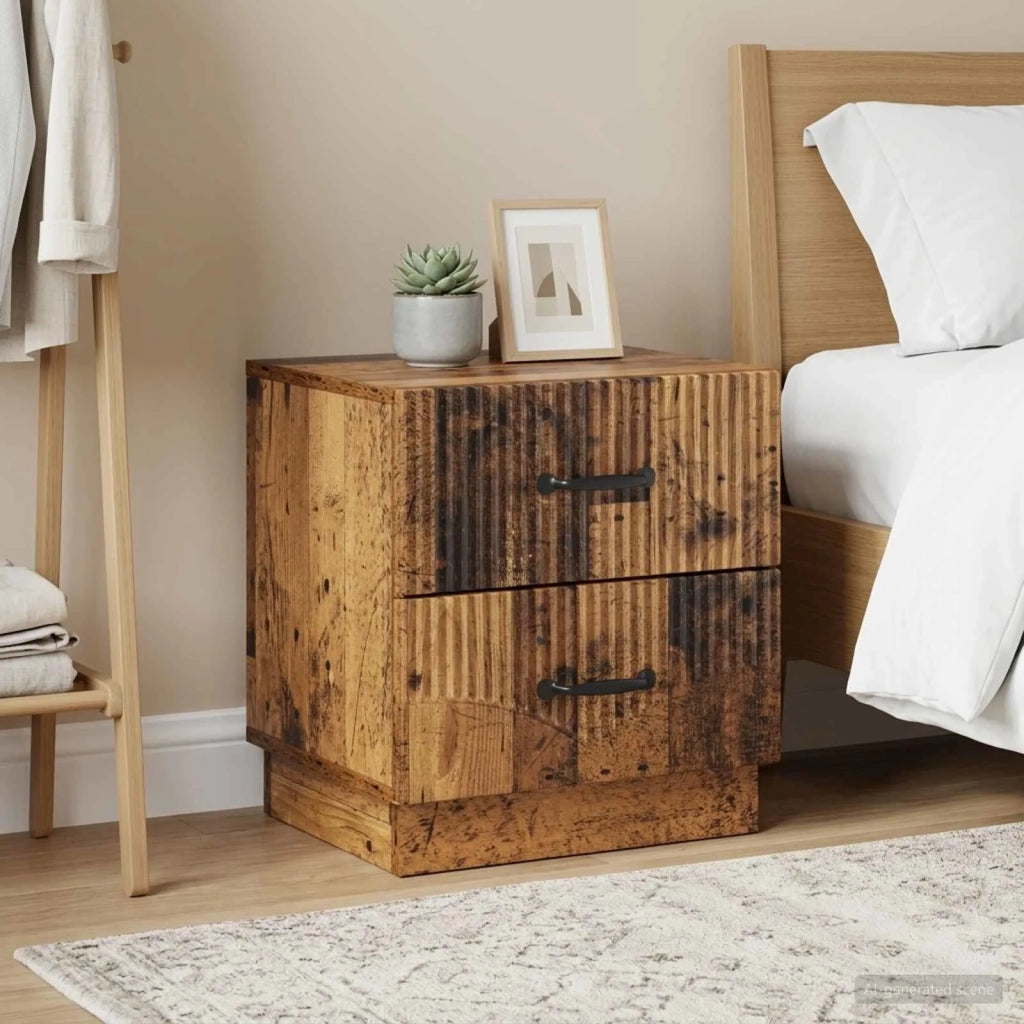 Armadio da Notte 2 pcs Legno antico 43 x 34,5 x 44,5 cm 895232