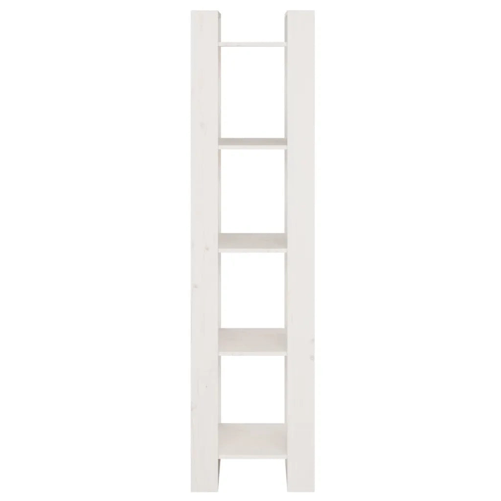 Libreria/Divisorio Bianco 41x35x160cm in Legno Massello di Pino 813870