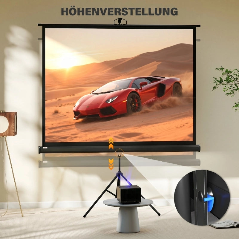 SCHERMO PER PROIEZIONE 4:3 171x131 cm Nero per casa e ufficio