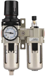 Filtro umidità in alluminio - filtro compressore di aria - filtro olio a cascata - con connessione 3/8 pollici - leggero e duraturo - filtra umidità e particelle - regolatore di aria
