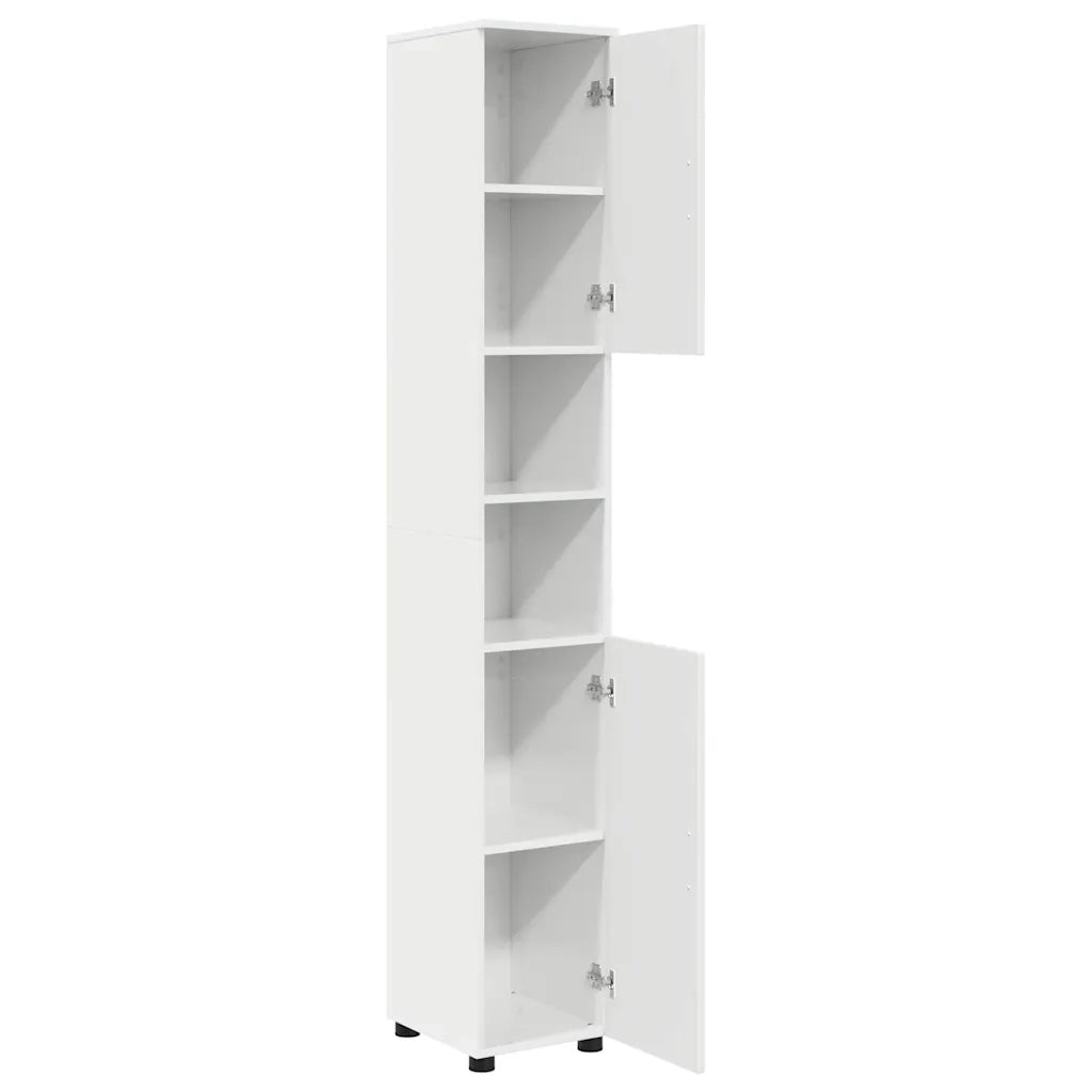 Mobile da Bagno con porta Bianco Lucido 30 x 35 x 192 cm 883338
