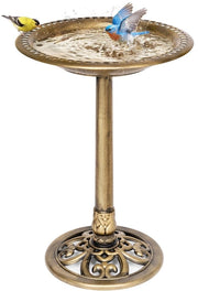Vogelbad Antico 71 cm di Altezza - Vogelbad Esterno - Vogelbad a Piede - Leggero - Poliuretano - Decorazione da Giardino - Accessorio da Giardino