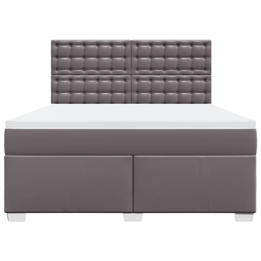 Giroletto a Molle con Materasso Grgio 180x200 cm in Similpelle 3293034