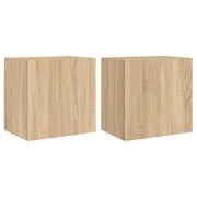 Mobili TV Muro 2pz | Armadietto TV | Mobile Porta TV Rovere Sonoma 40,5x30x40cm Legno Multistrato