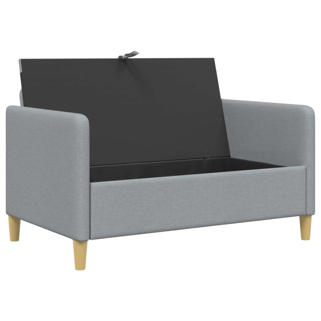 Divano con Storage Grigio Chiaro 122 x 78 x 87 cm Poliestere 42036891