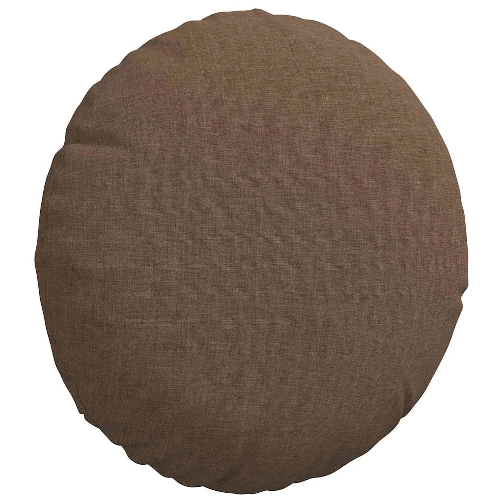 Cuscini per Seduta 2 pcs Marrone Ø30 x 13 cm Tessuto