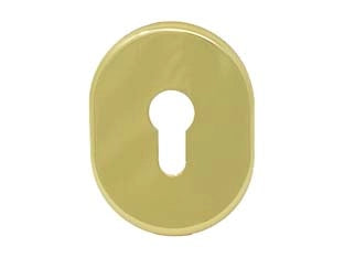 BOCCHETTA OVALE IN OTTONE LUCIDO PER CILINDRI SAGOMATI 316L/SV- - mm.64x84h spessore mm.6 - 5 pezzi CIPIERRE