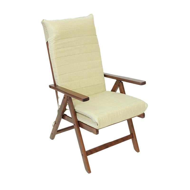 SDRAIO ALLEGRA NOCE IN FAGGIO MASSELLO TESSUTO COLORE BEIGE CON IMBOTTITURA E SCHIENALE REGOLABILE IN 7 POSIZIONI