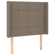 Testiera | Testata ad Orecchio Tortora 93x16x118/128 cm in Tessuto