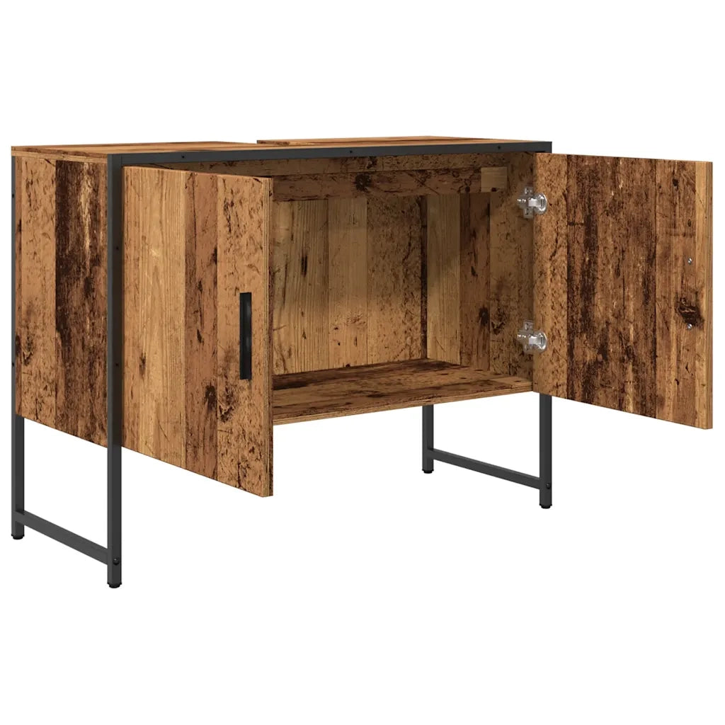 Mobile da Bagno Legno Antico 80x33x60 cm in Truciolato