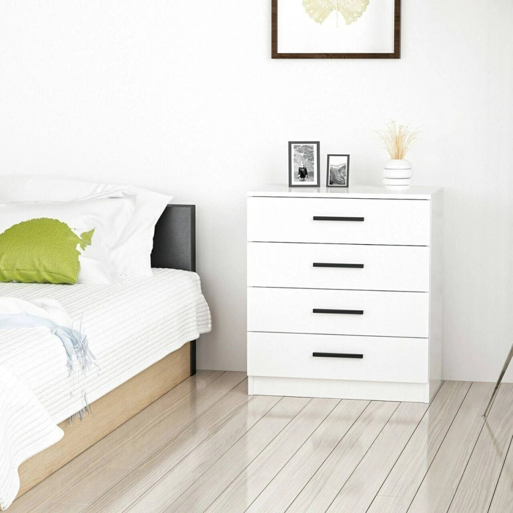 Kalmaegi, Cassettiera 4 Cassetti, 70x79x42h cm Bianco
