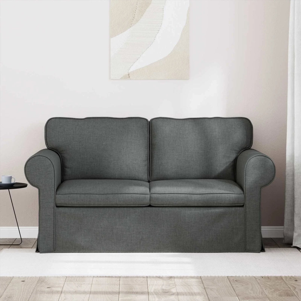 Divano Grigio scuro 155 x 82 x 80 cm Tessuto