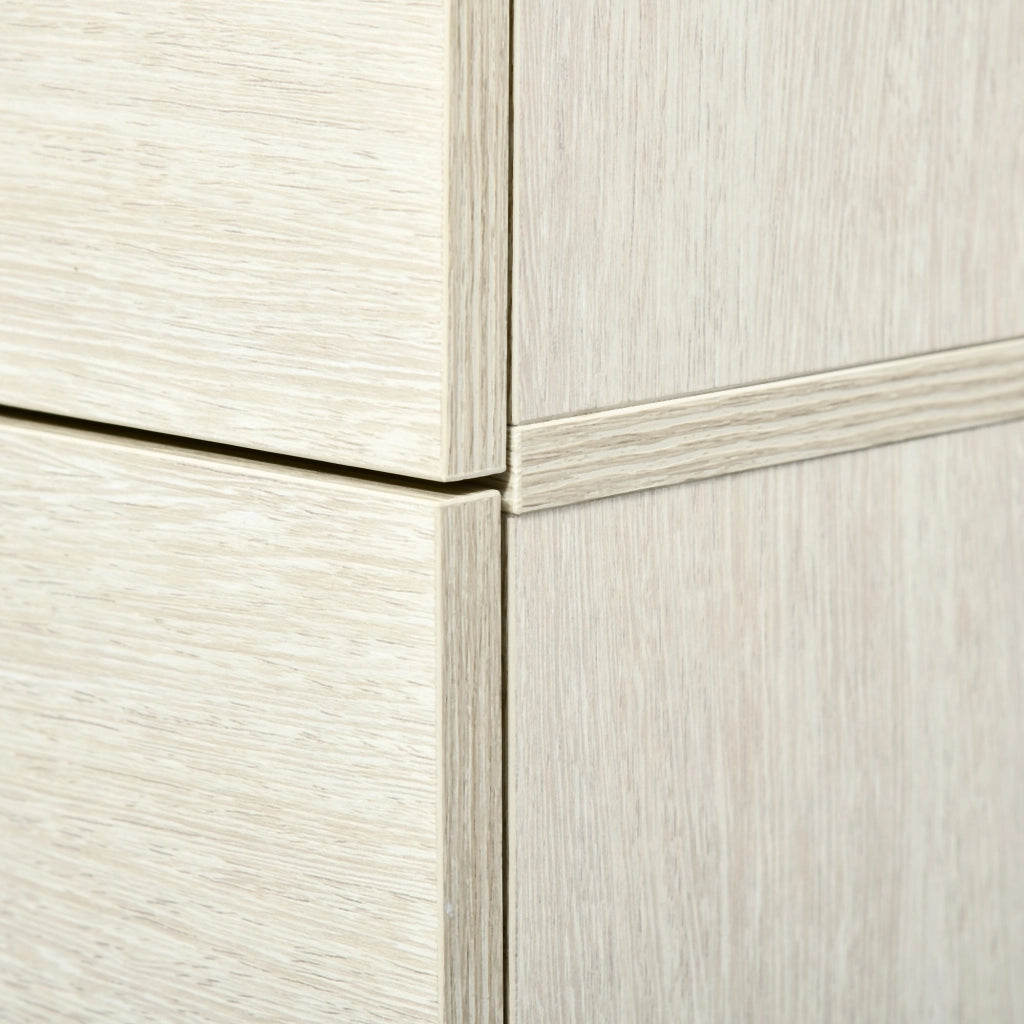 EasyComfort Mobile Bagno in Legno con Cassetto, 2 Armadietti e Ripiani Regolabili, 34x34x150 cm, Color Legno