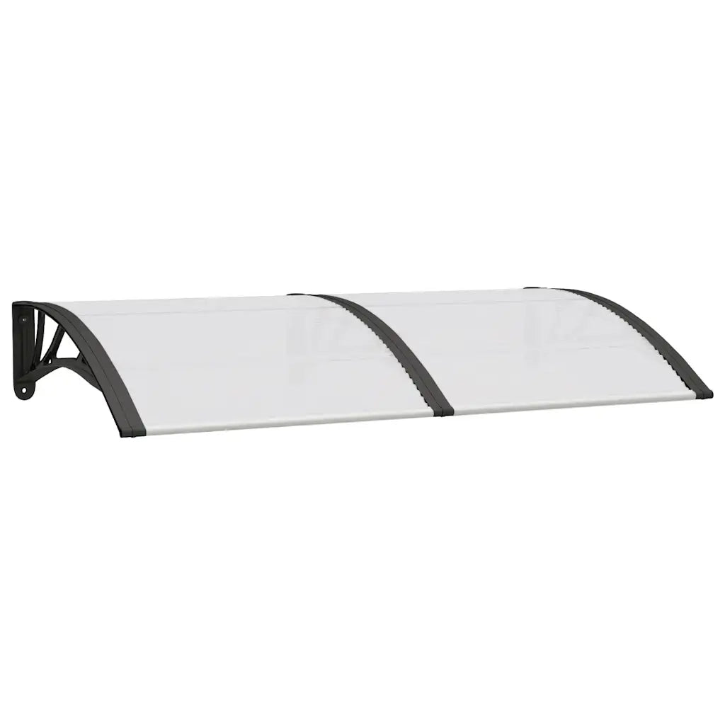 Tettoia per Porta Nero e Trasparente 150x75 cm in Policarbonato CFW5218300
