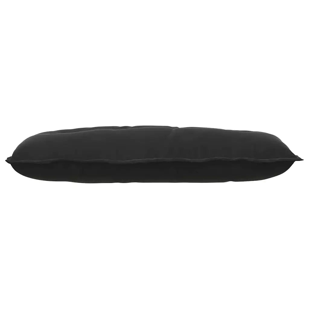 Cuscino per Schiena Nero 100 x 50 cm Tessuto in Cords 42014767