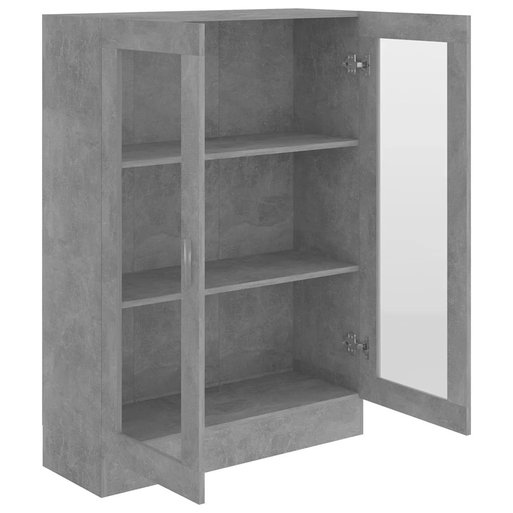 Armadietto Vetrina Grigio Cemento 82,5x30,5x115 cm Multistrato CFW8499560