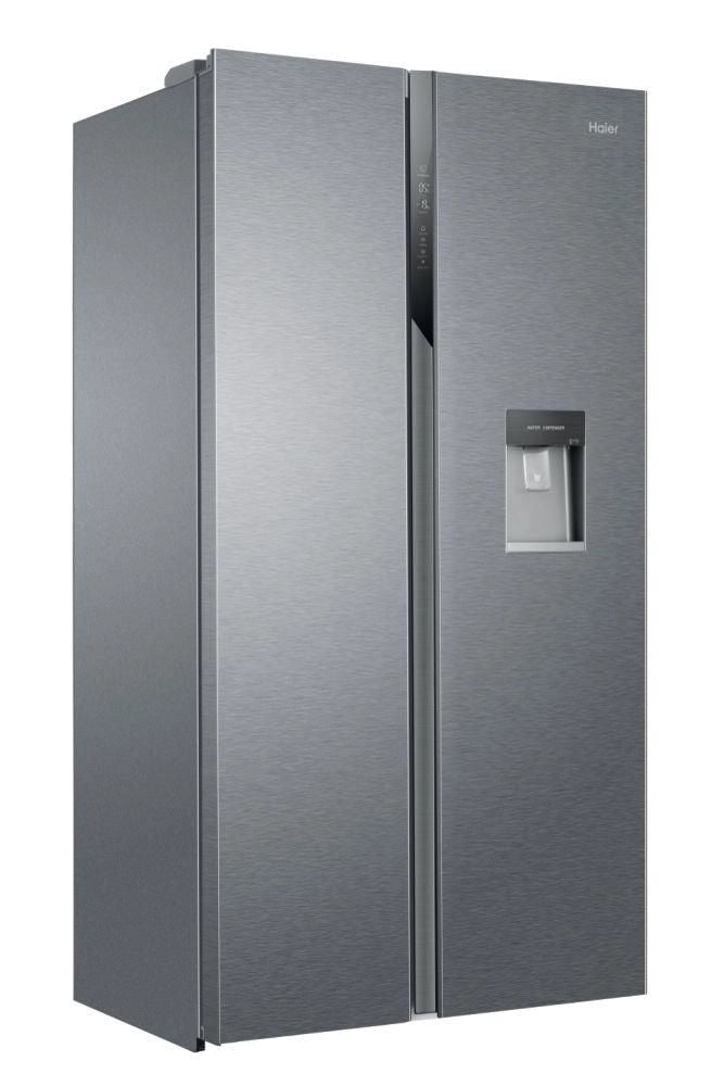 Haier HSR3918EWPG SBS 90 Serie 3 Frigorifero Side by Side 521 L 177 cm Classe E 38 dB No Frost Water Dispenser colore Argento