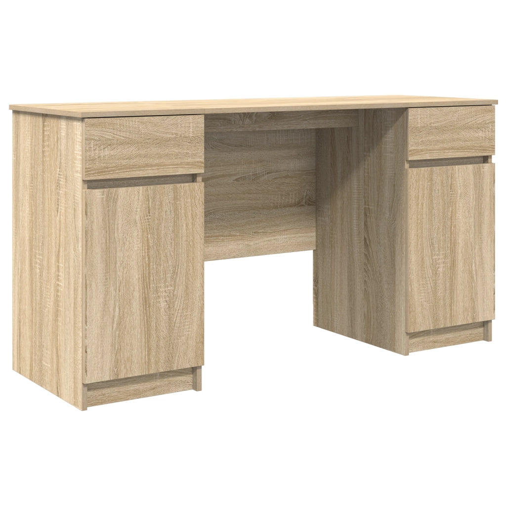 Scrivania  in Rovere Sonoma 140x49x76 cm in Legno Ingegnerizzato