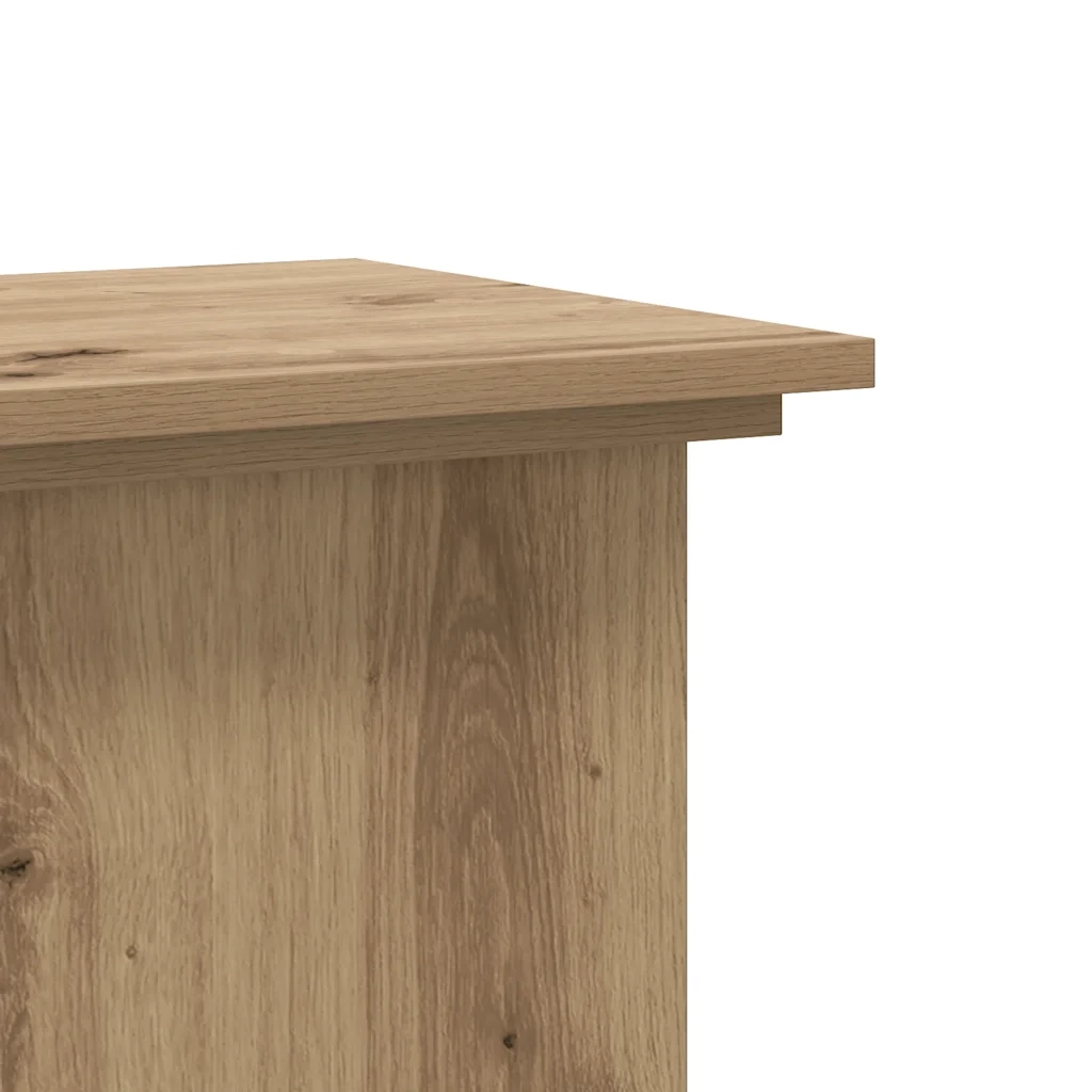 Supporto per Piante Rovere Artigianale 33x33x80 cm Multistrato 852977