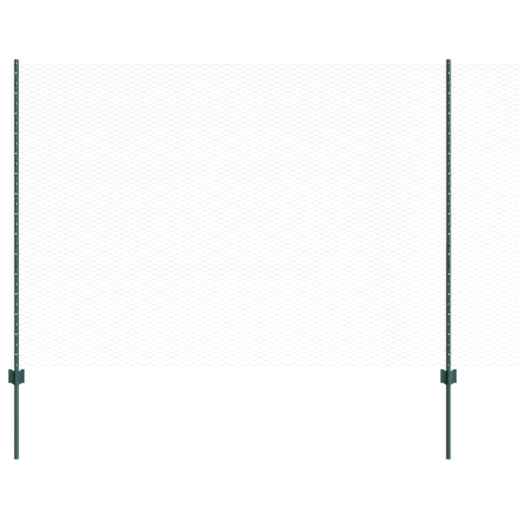 Set di Recinzioni Esagonali per Giardino Set di 2 Verde Metallo