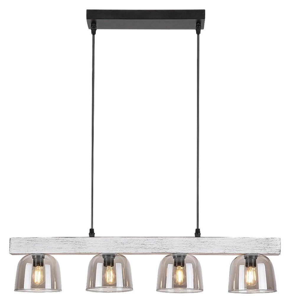 Lampada a sospensione Rabalux Cardamom 4xE14 grigio