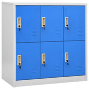 Armadietto da ufficio moderno 90 x 45 x 92 cm con serratura design elegante in acciaio grigio 02_0046924