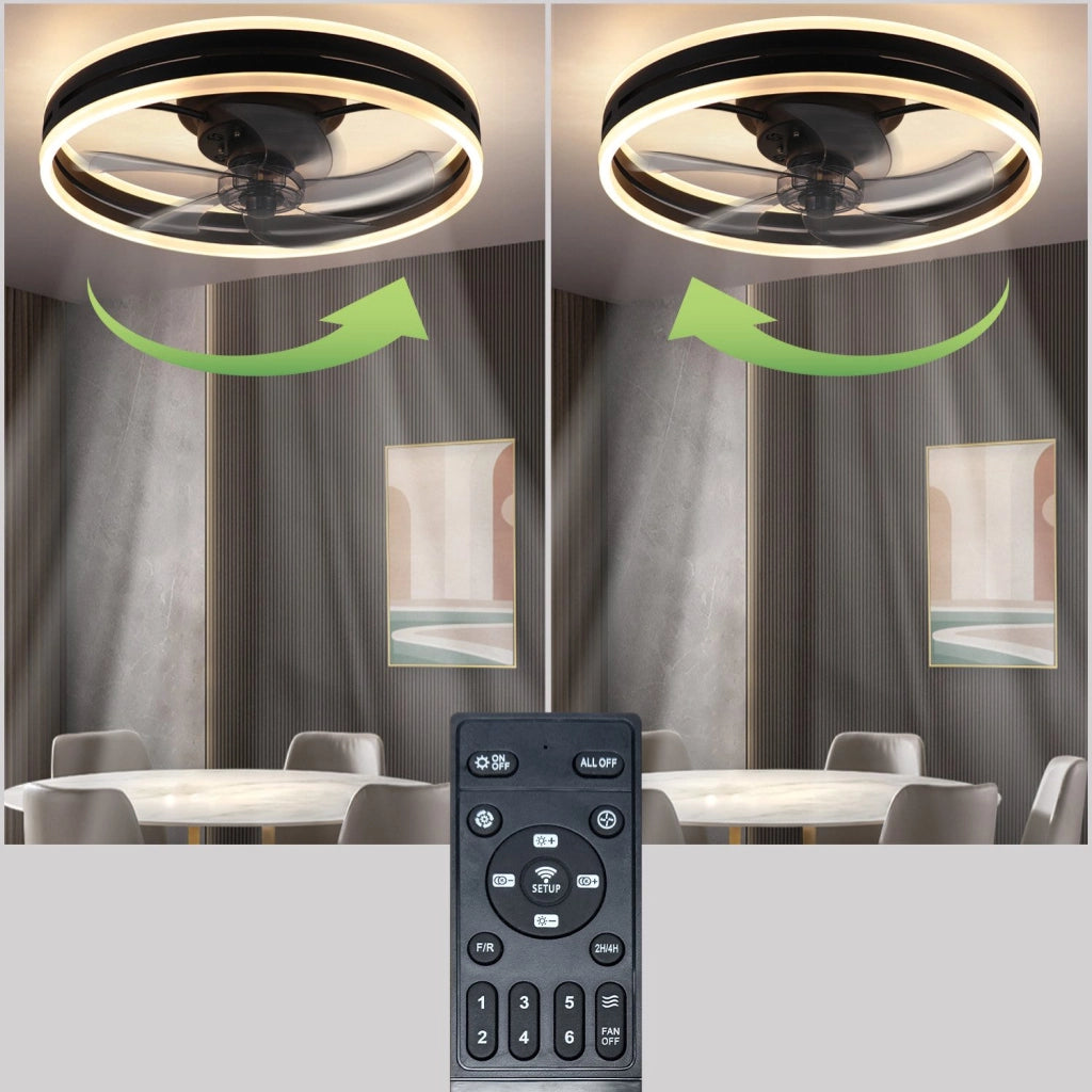 ZMH Ventilatore da soffitto con illuminazione telecomando lampada da soffitto dimmerabile temporizzata