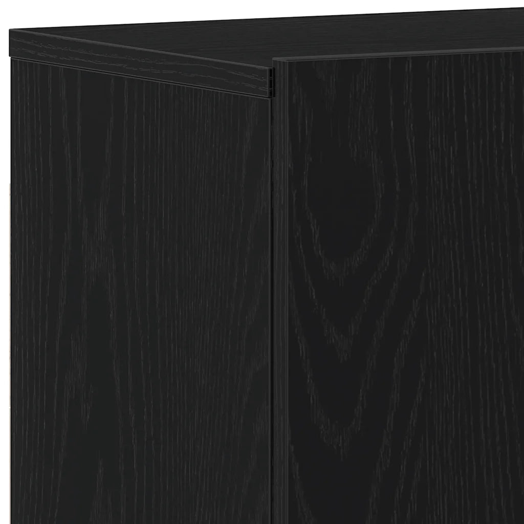 vidaXL Mobili Porta TV 2 pz Rovere Nero 160x30x41 cm Legno Assicellare