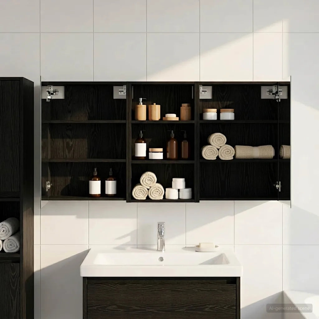 Set di Armadi da Bagno con lo scaffale 3 pcs 140 x 14,5 x 70 cm 3403777
