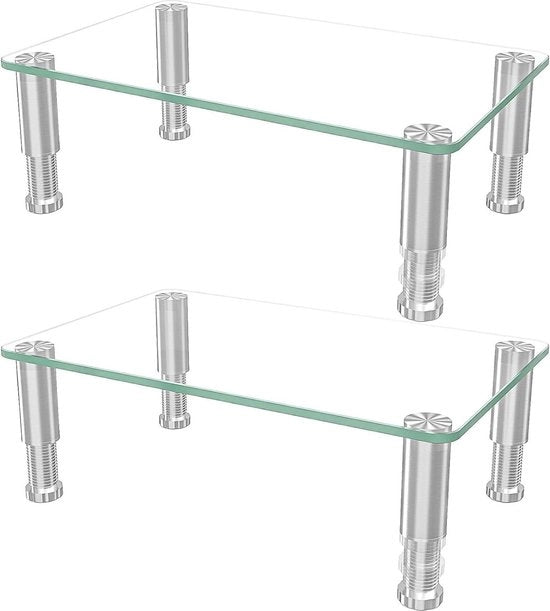 Stand per Computer 2 in 1 con Regolazione di Altezza per Desktop Multimedia per PC, Laptop e TV - HD01T-002P