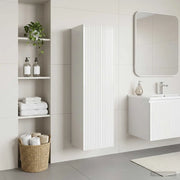 Mobiletto da Bagno a Muro Bianco Lucido 33 x 34,5 x 100 cm