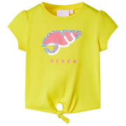 Maglietta da Bambina Gialla 128cod mxl 111232