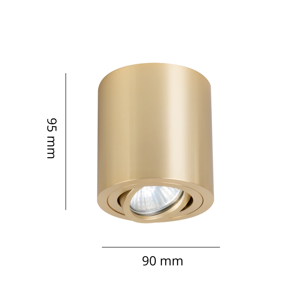 Spot soffitto rotondo oro Ø9 orientabile GU10 Tulon