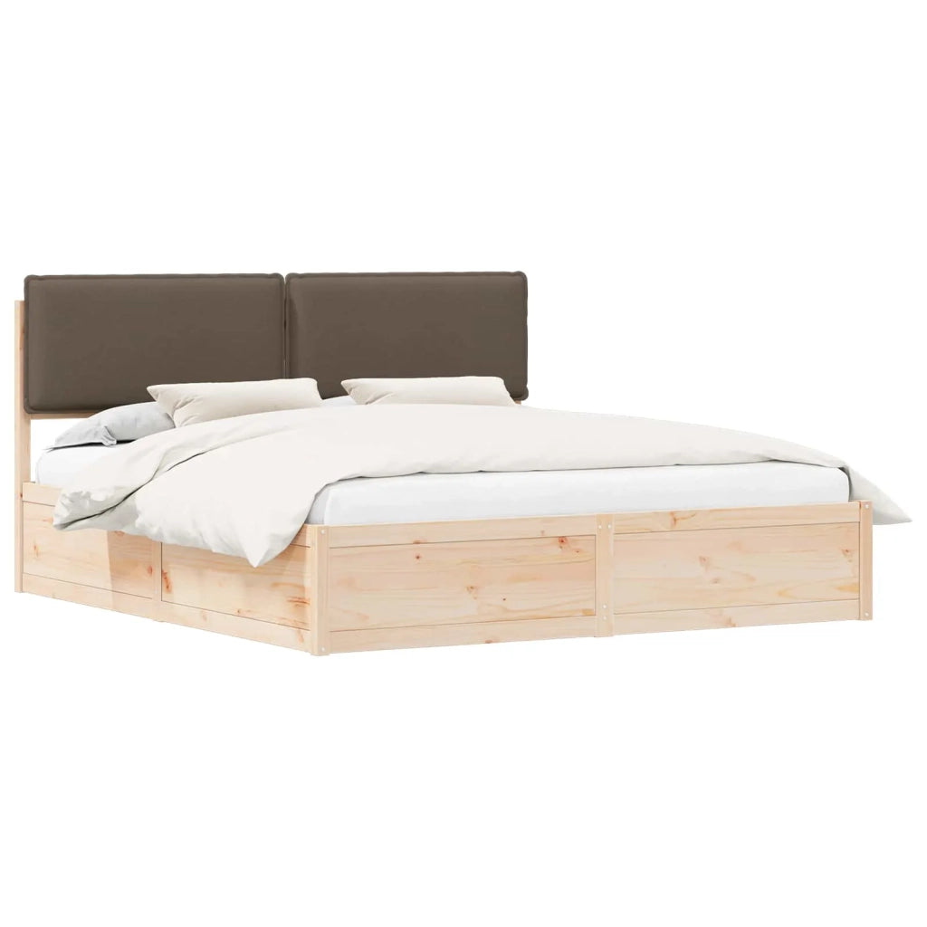Letto con Testiera Rivestita Talpa 180 x 200 cm Pino massello
