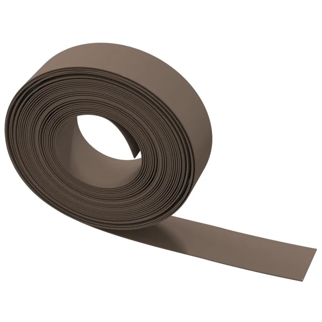 Bordature da Giardino 4 pz Marroni 10 m 15 cm in Polietilene 3155450