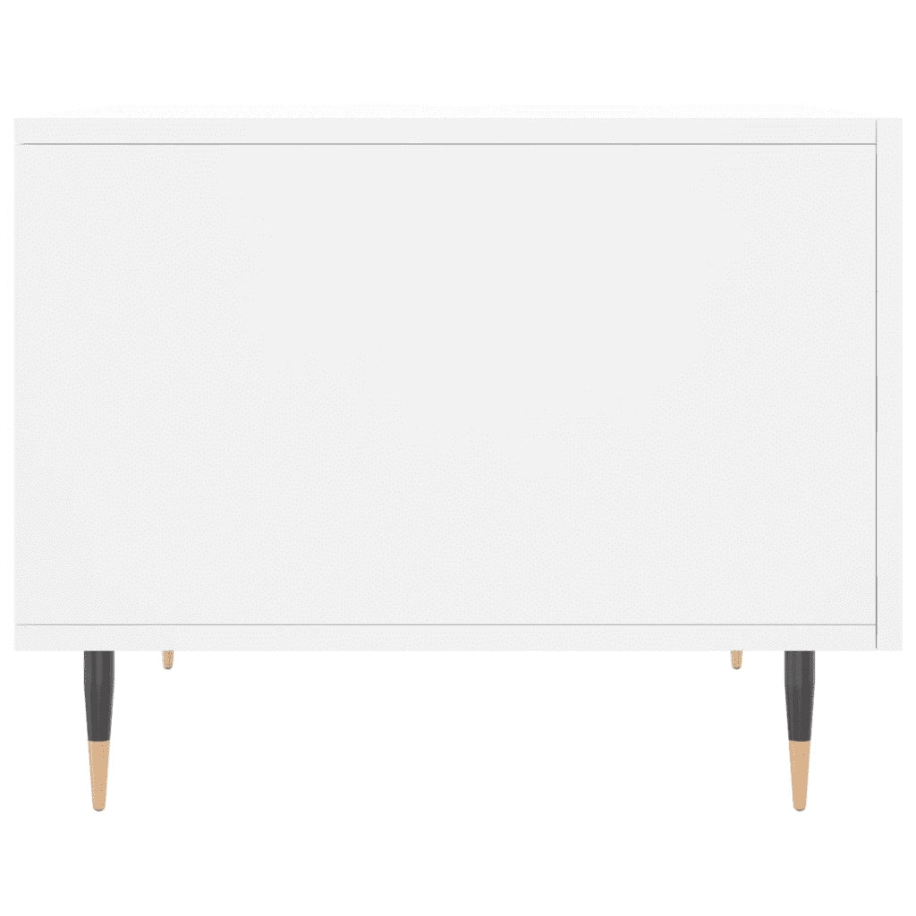 Tavolino da Salotto Bianco 50x50x40 cm in Legno Multistrato 829348
