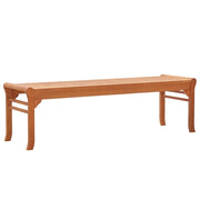 Panchina da giardino arredo esterno per patio terrazzo 3 posti 150 x 44 x 45 cm legno massello di eucalipto 02_0011312