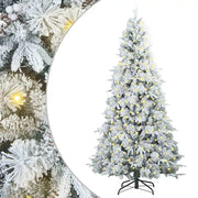Albero di Natale | Decorazioni natalizie Artificiale con Rami Pieghevoli Bianco 210 cm