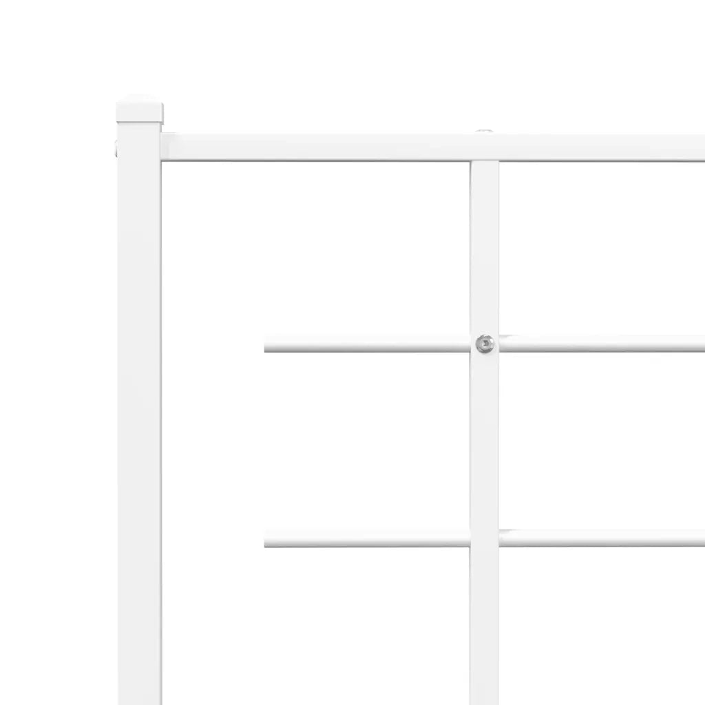 Testiera in Metallo-Testiera in Ferro-Testata Bianco 135 cm 550868
