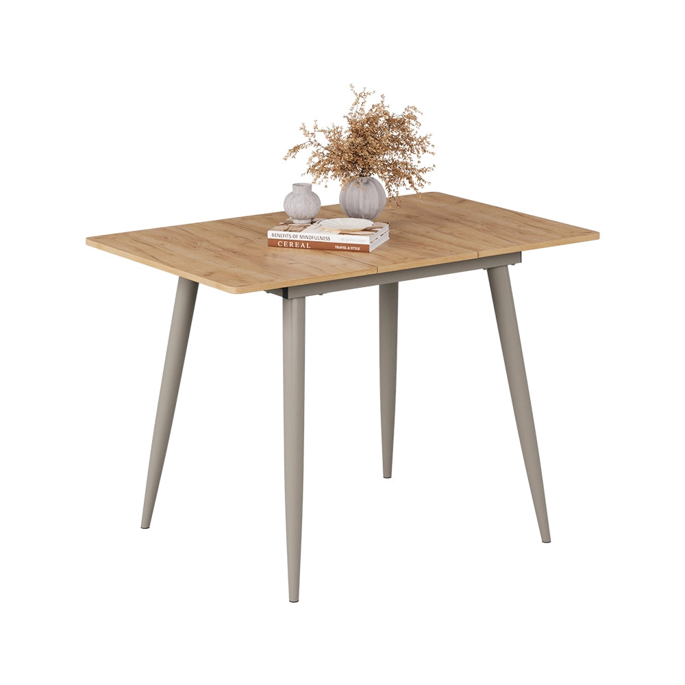 Vicco tavolo da pranzo allungabile Rovere Goldkraft/Grigio 80 x 70 cm Estensibile