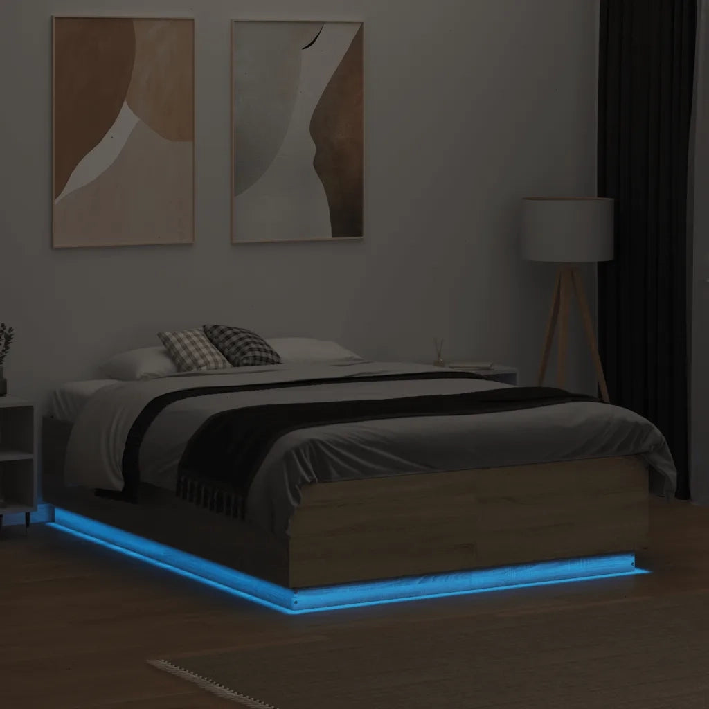 Giroletto Luci LED Rovere Sonoma 140x190 cm Legno Multistrato 3209641