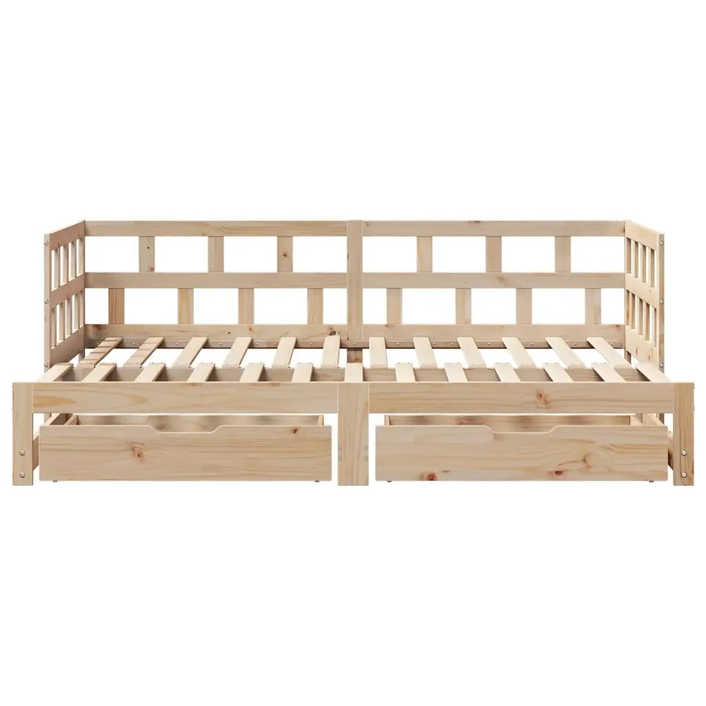 Divano Letto Estraibile con Cassetti senza Materasso 80x200 cm 3302209