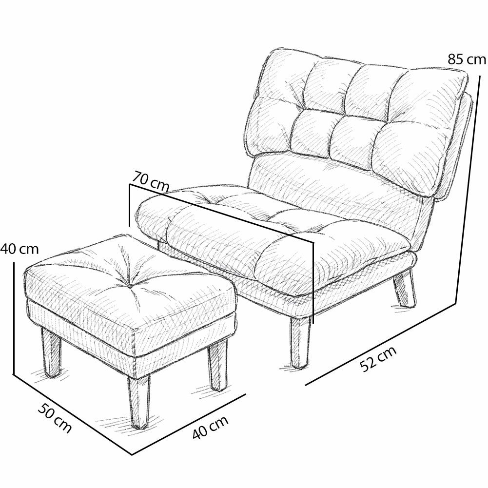 Poltrona Reclinabile con Poggiapiedi Imbottita Alta Densità Seduta Ergonomica Grigio