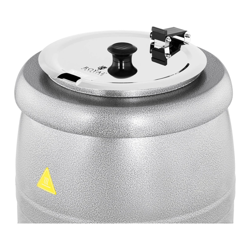 Zuppiera elettrica professionale (400 watt 10 litri 35 - 80 °C argento acciaio e acciaio inox) 14_0004128