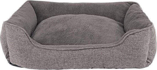 Letto per animali - Doppio letto per cani e gatti (S) 75x60 cm Pianale antiscivolo morbido colore grigio