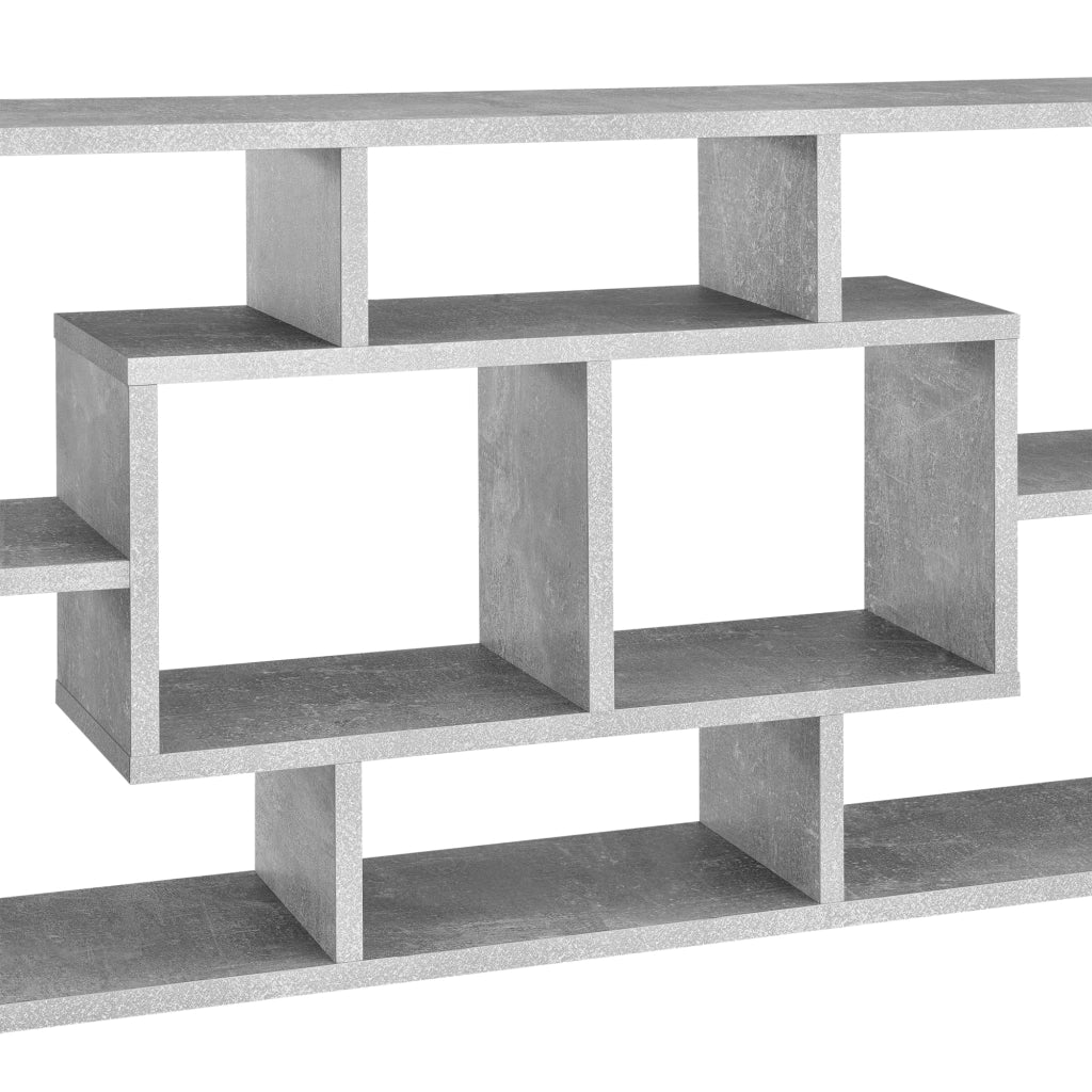 Mensola da Parete Saputit a 8 Scomparti Aperti 85 x 16 x 48 cm - Effetto Cemento [en.casa]