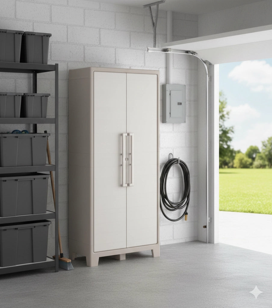 Armadio 4 Ripiani 80x44x182 cm Keter Gulliver Alto XL Sabbia e Beige