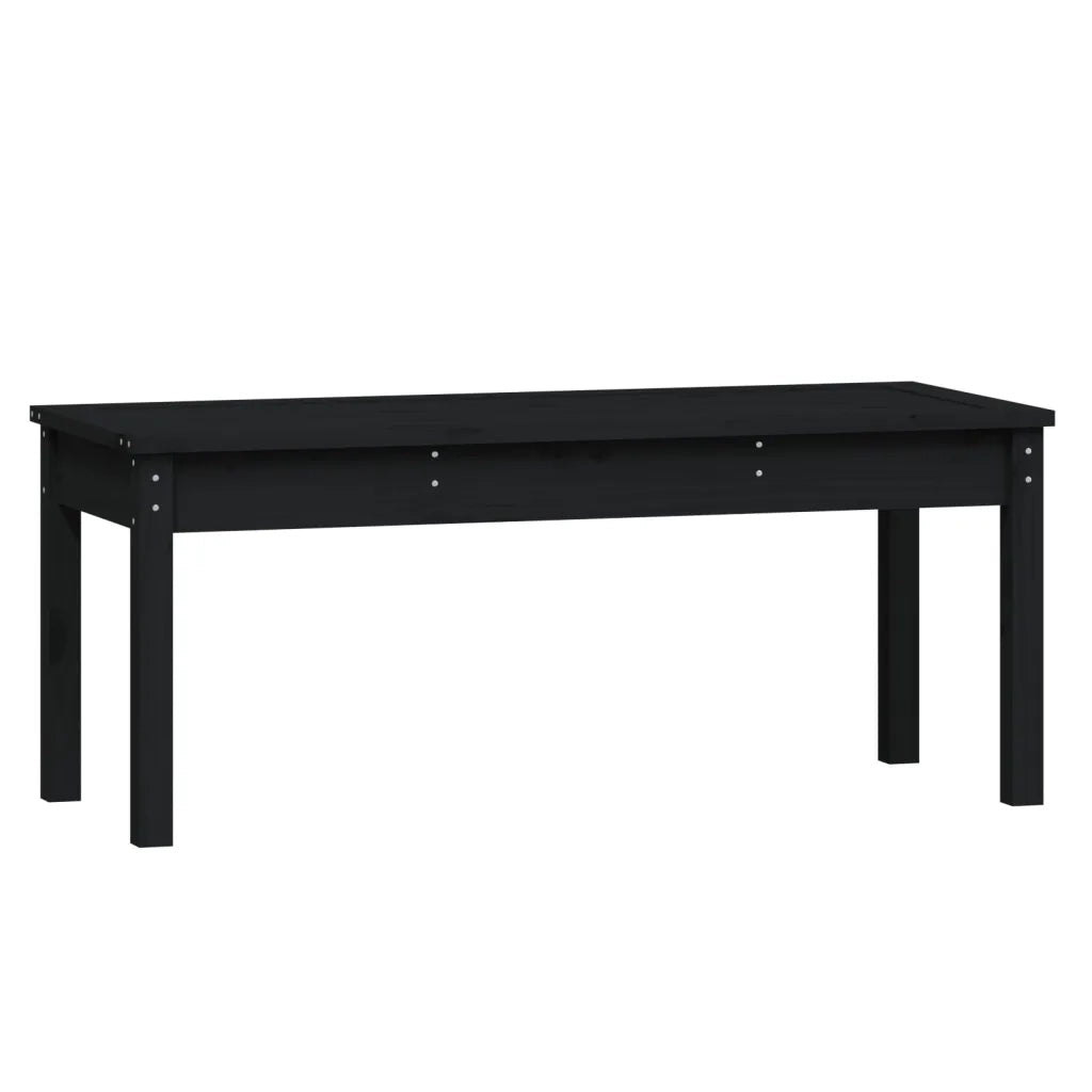 Panca da Giardino Nera 109x44x45 cm Legno Massello di Pinocod mxl 105889