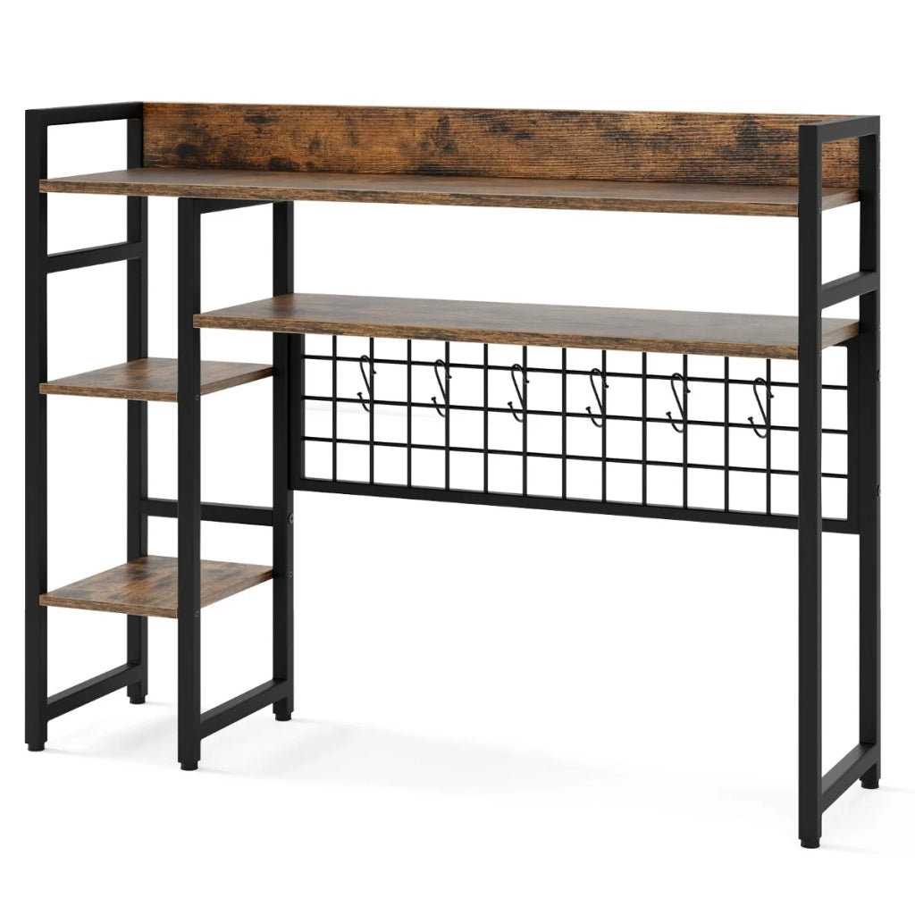 Scaffale da ufficio 94 x 25 x 74 cm con 4 ripiani organizzati e sicuri stile moderno legno ingegnerizzato finitura caffè 20_0014761